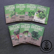 Load image into Gallery viewer, Organic Leafy Greens Seed Assortment - 7 Pack
