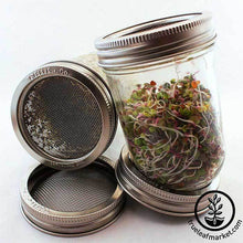 Load image into Gallery viewer, Stainless Steel Wide Mouth Sprouting Jar Lid
