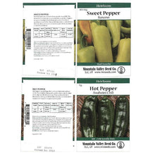 Load image into Gallery viewer, Heirloom Hot and Sweet Pepper Collection - 8 Pack
