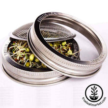 Load image into Gallery viewer, Stainless Steel Wide Mouth Sprouting Jar Lid
